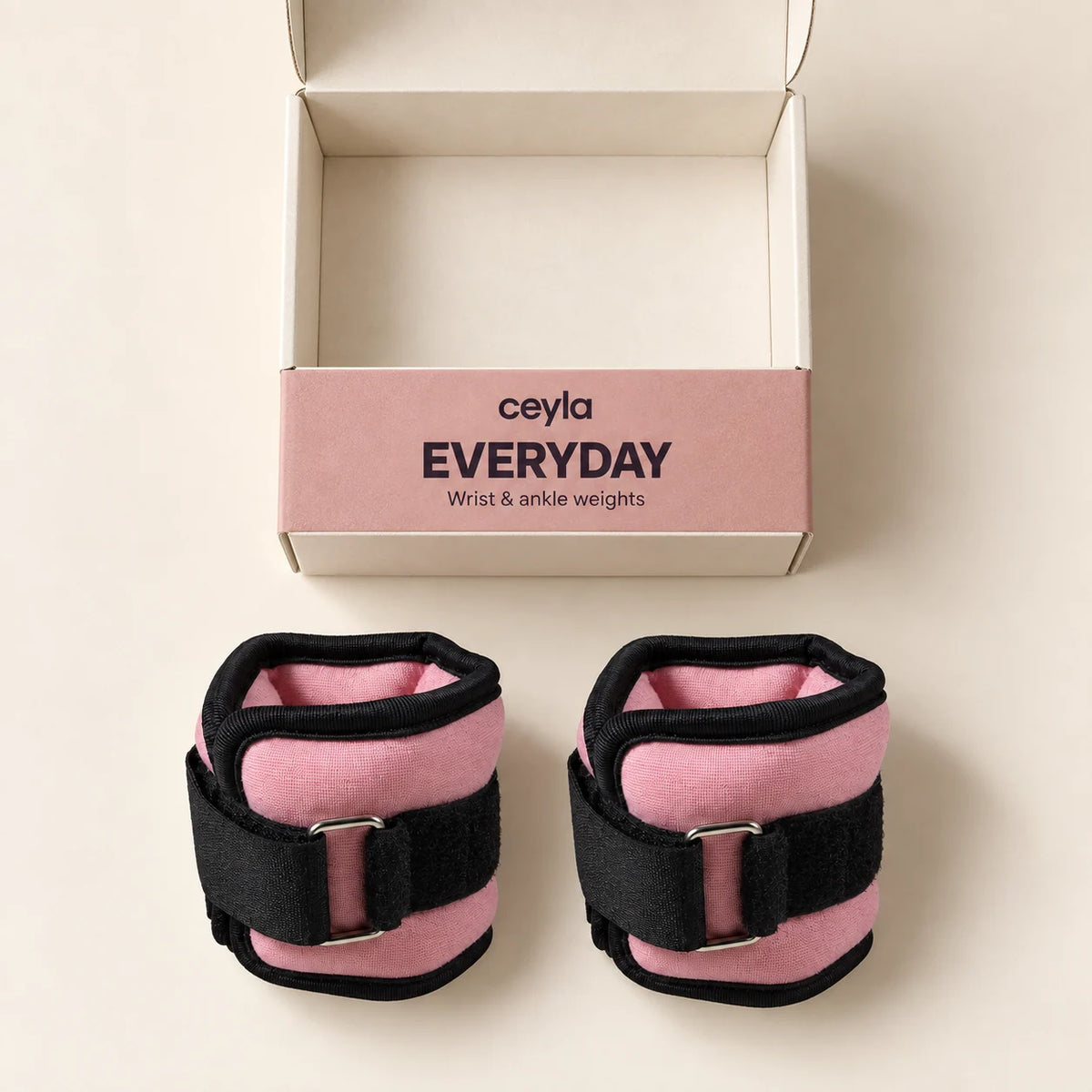 Two pink cuffs with Ceyla Everyday packaging concept