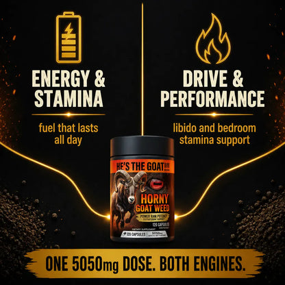 Energy and stamina, drive and performance — one 5050mg dose