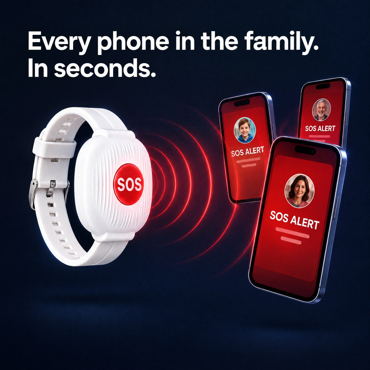 Every phone in the family gets the SOS alert in seconds
